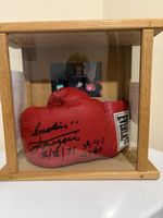 Smoking Joe Frazier Signed Boxing Glove with Certificate of COA