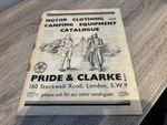 Pride and Clarke Motor Clothing Camping Equipment Catalogue vintage advertising