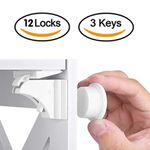 Invisible Magnetic Baby Child Pet Proof Cupboard Door Drawer Safety Lock UK Sell