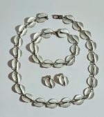 David Andersen Norway Enameled Sterling Necklace Bracelet and Earrings Set