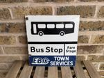Original Eastbourne Bus Stop Enamel Sign