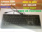 Lenovo USB Keyboard UK QWERTY Black 00XH726 full Size Numeric Keys UK Stock NEW