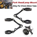 51-54mm Motorcycle Headlamp Bracket Front Fork Tube Headlight Mount Holder Clamp
