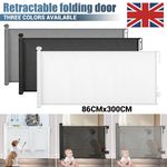 Retractable Pet Dog Gate Safety Guard Folding Baby Toddler Stair Gates Isolation