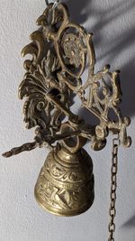 Antique Brass Monastery Bell Ornate and Heavy