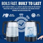 1.7L Cordless Glass Kettle 2200W Fast Boiling Kettle  Weight: 1.2kg Size: 30x20x