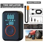 Car Tyre Inflator Cordless Digital USB Rechargeable Tire Air Compressor Pump UK