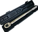 1/2" Torque Wrench Click Type 28-210Nm Chrome Micrometer ±4% Accuracy with Case