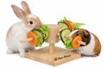 WOOD FOOD CAROUSEL RAT  RABBIT GUINEA PIG WOOD UNTREATED ROTATING FOOD TOY