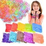 LOOM BANDS ASSORTED BRACELET MAKING MULTI COLOUR 600-15000 RUBBER DIY KIDS UK