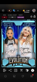 Topps WWE SLAM *DIGITAL* - Evolution Dual Bianca Belair & Tiffany Stratton 750CC