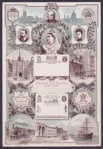 1890 PO Jubilee Christmas & New Year Card Very Good Unused