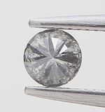 0.23Ct 3.8mm Round cut Salt Pepper Color Brilliant Cut Natural Diamond For Gift