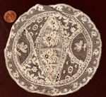 Round Normandy lace piecework doily