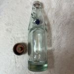 STAR BRAND EXTRA STRONG GLASS CODD AQUA BLUE ￼BOTTLE BLUE MARBLE WITH OPENER