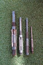 4 VARIOUS ADJUSTABLE PARALLEL SHANK REAMERS - USED
