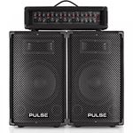 PMH200KIT 200W PA System with Two Speakers Mixer Amplifier Microphone and Leads