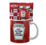 Heinz Ketchup Mug Gift Set Funny Novelty Gift with Mini Ketchup Jar 34ml