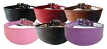 Whippet Greyhound Leather Collar Handmade Dog Collar Padded Backing RETRO