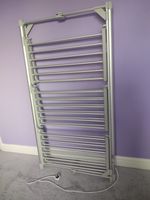 3 Tier Heated Clothes Airer, 36 rails, aluminium. A foldable drying laundry