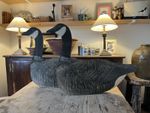 2x Original Johnson Decoy Geese Fiberboard