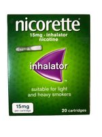 Nicorette 15mg Inhalator. 20 Cartridges. Exp: 05/28