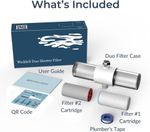 Weddell Duo Shower Filter  NSF Certified Shower Filter High Pressure White Color