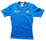 Adidas Italy Rugby 2015 World Cup Jersey Shirt Blue Italy FIR World Cup Sz. S