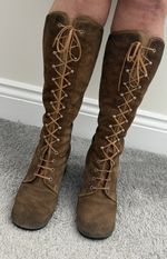 Vintage Brown Suede Boots Go Go 60’s /70’s  Size 5 Freeman Hardy Willis 