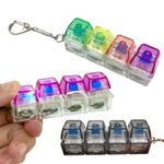 LED Keyboard Keychain Fidget Toy Clicker Stress Relief Adults Kids UK Stock