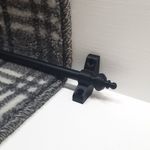 13 x 70cm Black Stair Rods - Urn End Finals - Carpet Runners - 13 x Carpet Rods