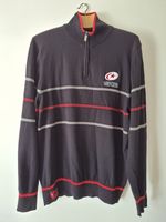 SARACENS Rugby 1/4 Zip Black Long Sleeve Knitted Jumper Sweater Mens Size XL
