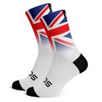 SOX Footwear United Kingdom Flag White Bright Running Cycling Gift Socks
