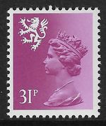 Scotland 1985 S51ea 31p Brt Purple Litho Perf 14 Type II MNH B474