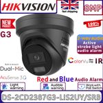 HIKVISION ColorVu 3.0 2-way Audio 4K 8MP IP CAMERA DS-2CD2387G3-LIS2UY/SRB BLACK