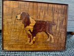 Marquetry Wooden Framed Springer Spaniel
