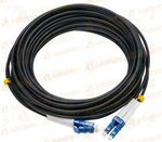 100M Black Armored Fiber Cable LC-LC UPC SM 9/125 Duplex Optic Patch-Cord 3.3mm