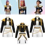 K-Pop Demon Hunters Deluxe Rumi  Costume, Kids Fancy Dress Rumi Mira Zoey Girls