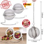 2PCS Tea Ball Infusers | Stainless Steel Extra Fine Mesh Strainer Loose Leaf UK