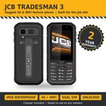 JCB Tradesman 3 Rugged Mobile Phone 4G WiFi IP68 Waterproof Dual SIM Unlocked