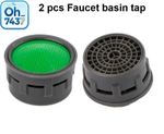 2 pcs Faucet basin tap aerator 20mm plastic insert replacement.For 22/24mm shell