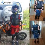 Kids Motocross Body Armour Vest Chest Back Knee Elbow Guards Youth 0.8-1.6m Set