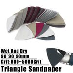 Wet & Dry Triangle Sandpaper Multitool Sanding Pads Abrasive Polis 800-5000Grit 