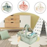 Nappy Caddy Organiser Baby Storage Basket for Newborn Essentials Changing Caddy