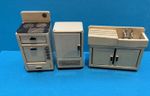Vintage Dolls House Dol Toi Kitchen Cooker Sink Fridge