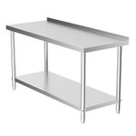 Stainless Steel Table with Shelves Prep Table for Commercial Kitchen Countertop