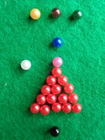 1:12 Dolls House Miniature: Snooker Table BALLS (Loose/Triangle Option) SHINY