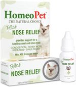 Homeopet Feline Nose Relief, Safe and Natural Nasal and Sinus Medicine for Cats