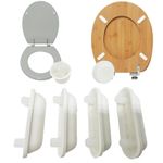 Toilet Seat Buffers Bumpers Shock Proof White Replacement 6 Pack Type 1 50mm WC
