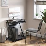 Movable Computer Desk with 4 Moving Wheels Sliding Keyboard Tray Refurbished